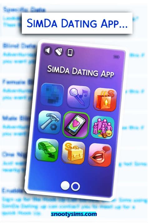 simda dating app|sims da dating app download.